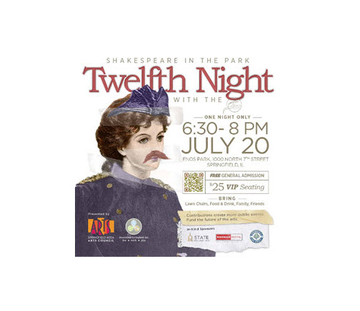 “Shakespeare in the Park” July 20 at Enos Park Presented by Springfield Area Arts Council and Downtown Springfield Inc.