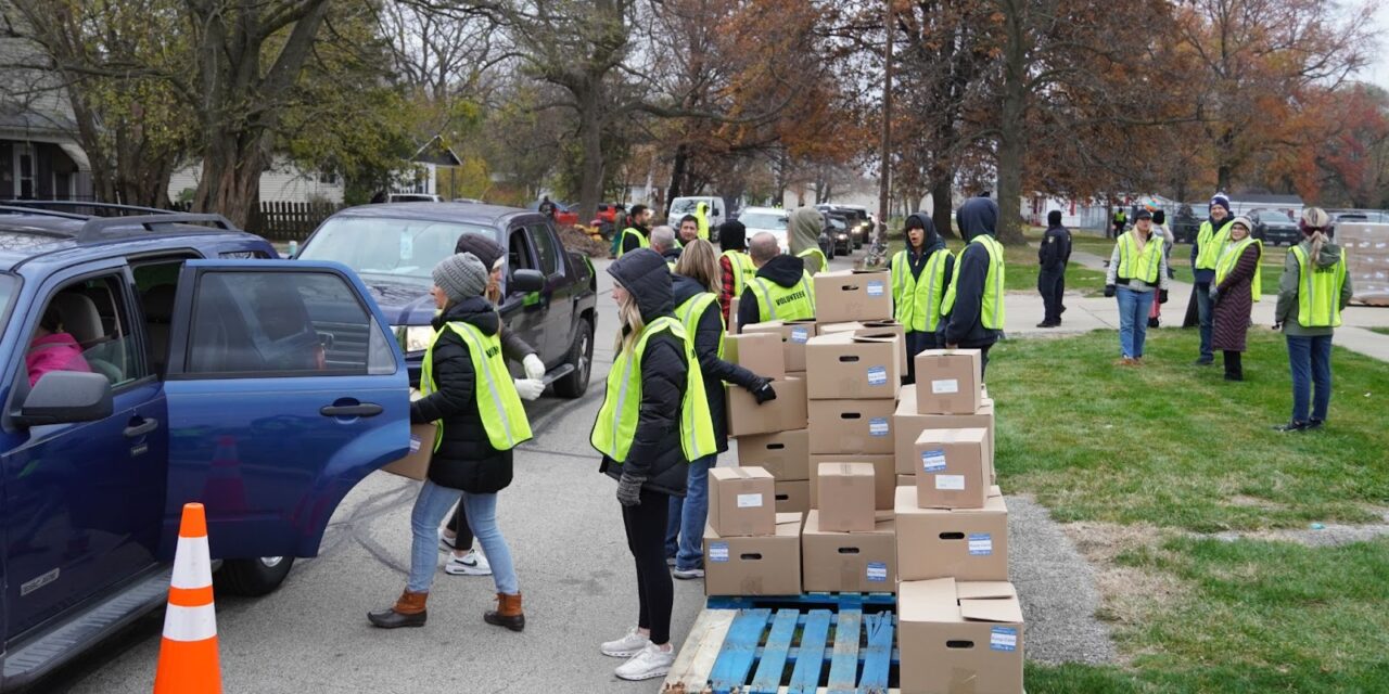 Central Illinois Foodbank Thanksgiving Distribution